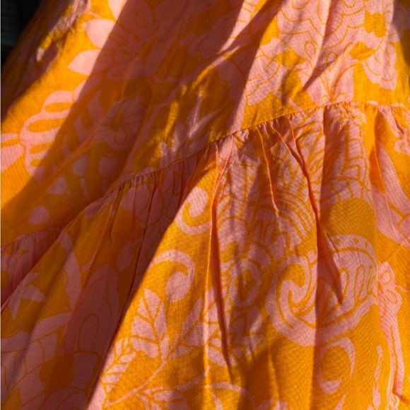 Anthropologie Arielle Sleep Maxi Dress in Orange Motif - Picture 13 of 13